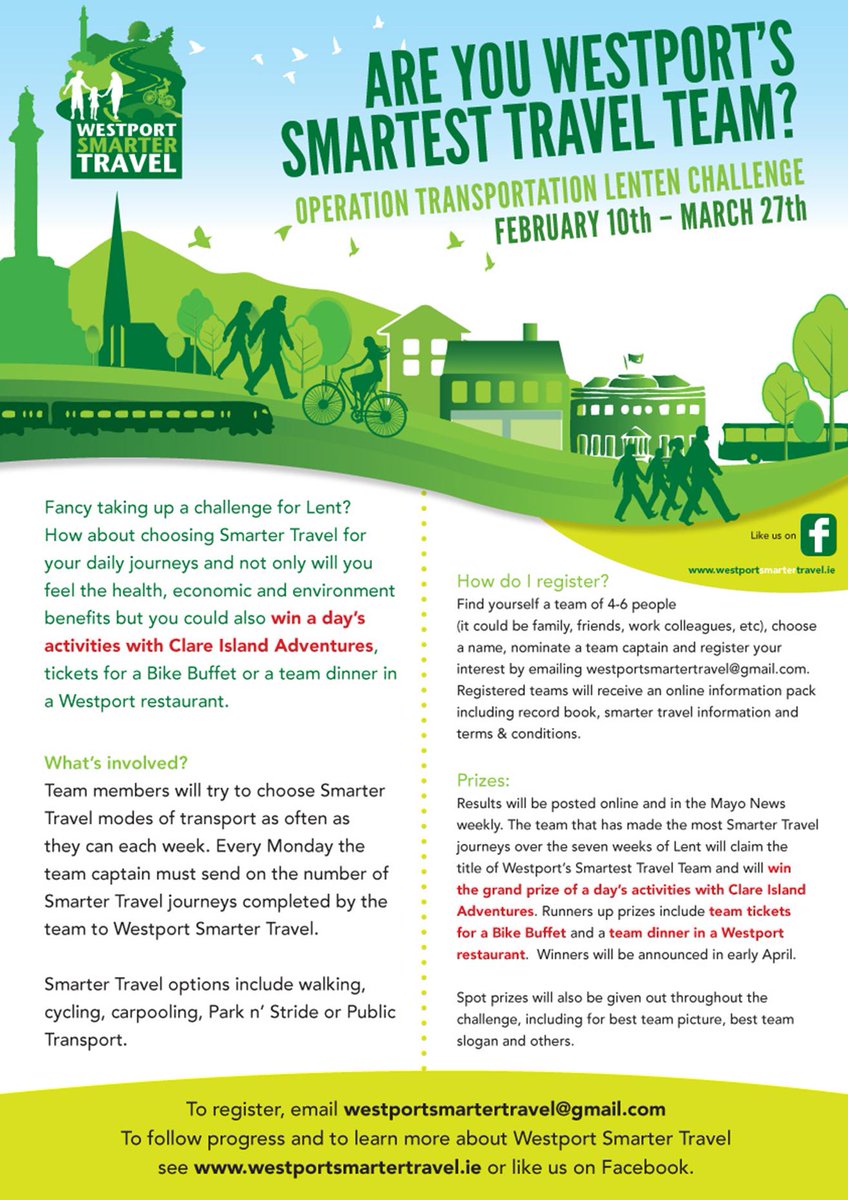 Westportsmarter's tweet photo. #OperationTransportation begins tomorrow.Will you join Sir Walk-A-Lot for the challenge?@WhatsOnWestport @MayoSport1 https://t.co/FuBjSSoEfQ