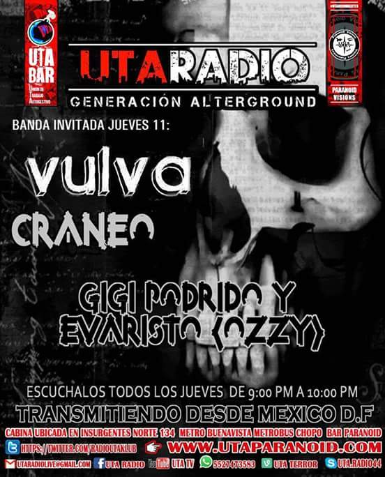 vulvamx's tweet photo. El juevebes andaremos en el la radio de @PARANOIDUTA hablando de las #tocadasdevulva que vienen y nuestro tour! Mmm https://t.co/WTnW0o1QPX