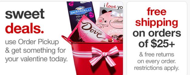 In a hurry, then use Store pick up or curbside for all your Target Valentines needs !! <a href="/samshah21/">Samir Shah</a> @neilstrongTGT