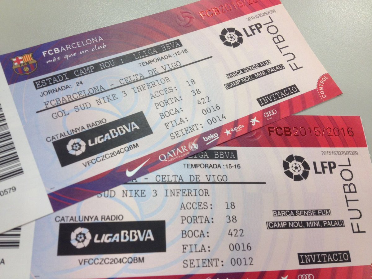 RT i FOLLOW si vols una entrada doble per veure el Barça - Celta de diumenge al Camp Nou! #FCBLive