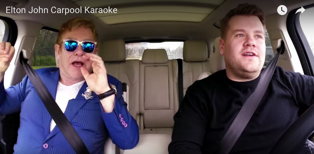 dutchcowboys's tweet image. Elton John in de Carpool Karaoke bij James Cordon! Check de hilarische video! bit.ly/1Q5gPAj