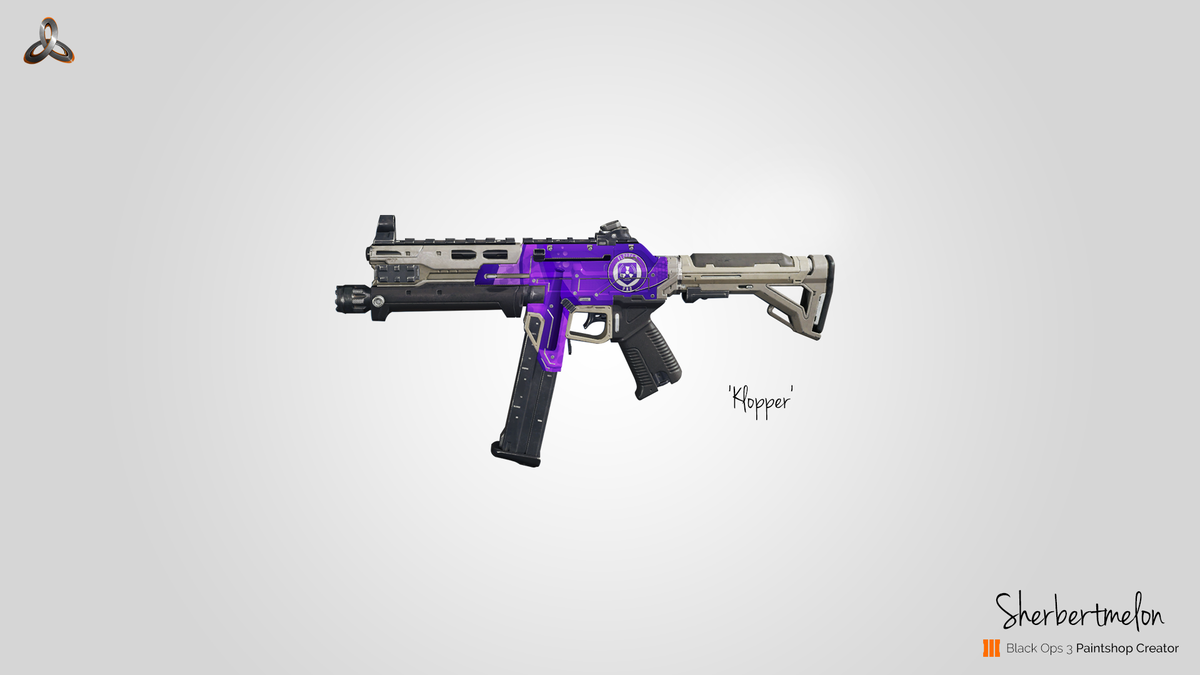 Sherbertmelon's tweet photo. Check out my new #BlackOps3 #Paintshop Showcase for the 'Klopper' here (https://t.co/FAiDYLw80P) #PHDFlopper ^-^ https://t.co/lxwFKKnaNc