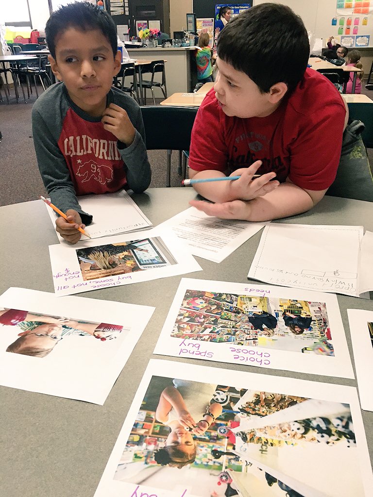MrsStepusin's tweet photo. Miss Rudisill's students discuss opportunity cost after studying images & texts #contentlit #vocab&photographs https://t.co/2fvsgBZSQQ