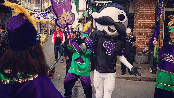 MrBoh's tweet photo. Wishing I were back on Bohbon Street following another Super Bowl win this #MardiGras! 🍻🎺📿😉🎉🏈 #NattyBoh https://t.co/3YUwOXEdXR