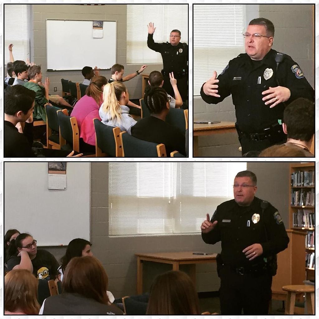 HMSmason's tweet photo. SRO Hamline talking individual rights w/ #heritagems 8th graders. #lpsleads #hms8ss https://t.co/B0PcVnlE4n https://t.co/8OvcDGP2al