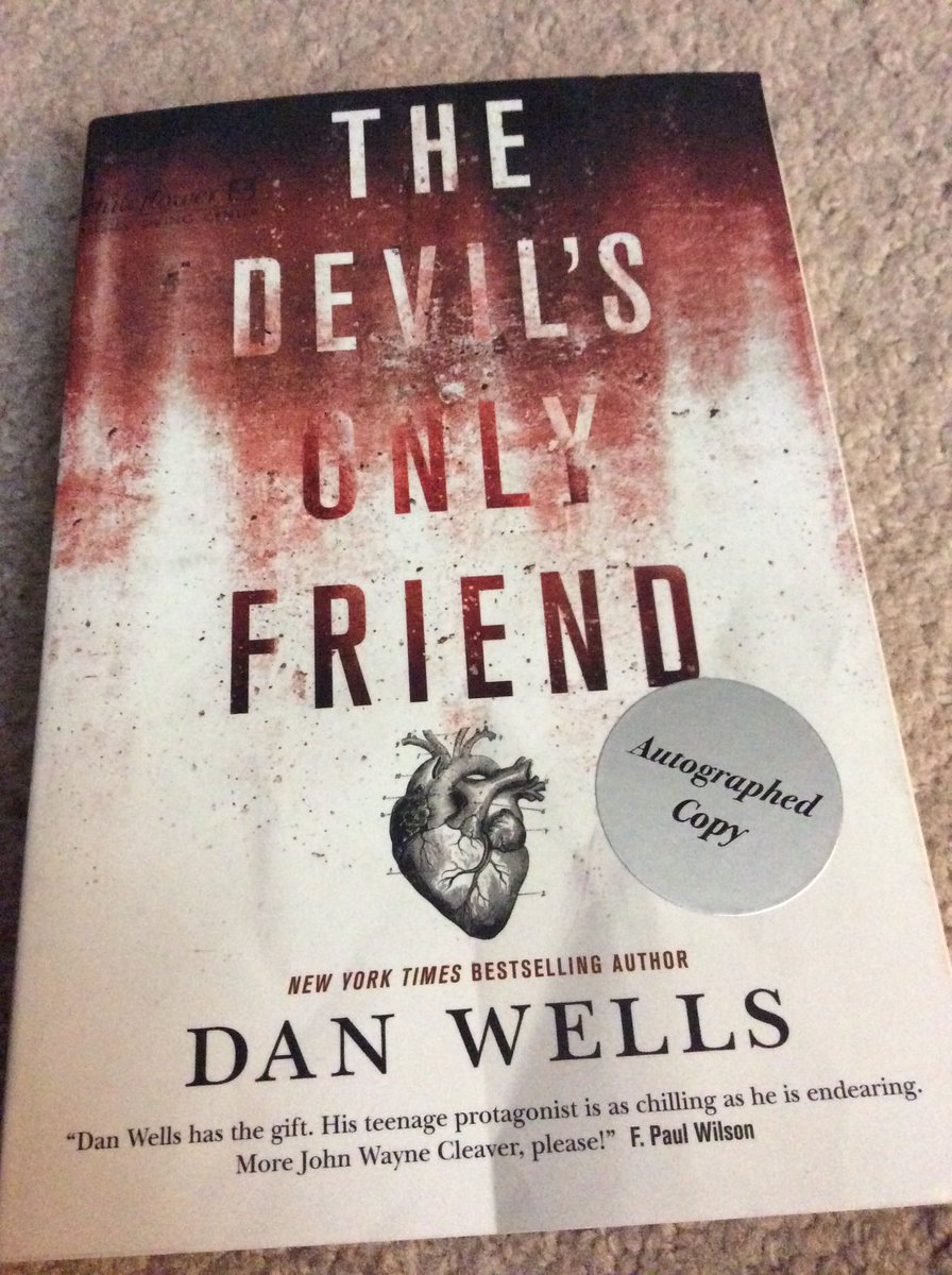 apt11k's tweet photo. @apt11k My first #TBRBingo read is #TheDevilsOnlyFriend by Dan Wells https://t.co/Y9Oyb8aSKa