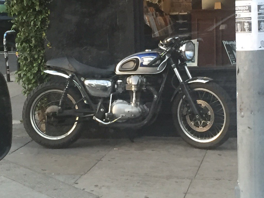 Primo hog parking. #hogtips #Caferacer