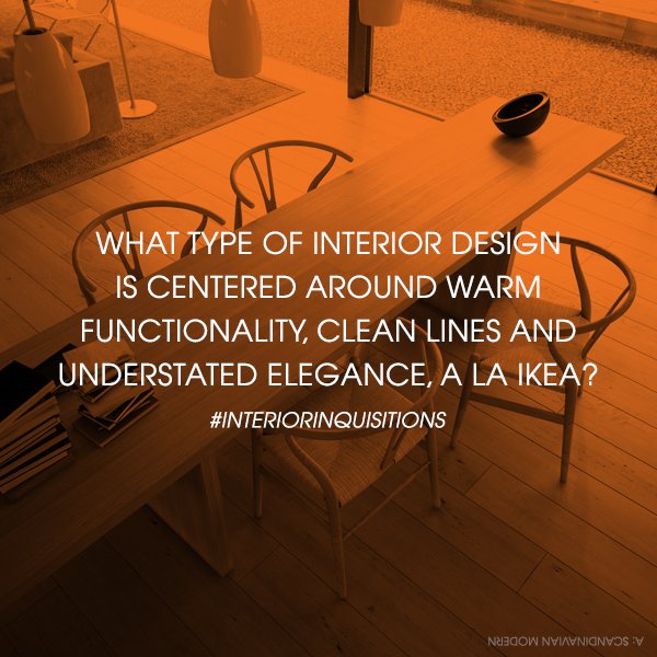 SunConFlorida's tweet photo. #InteriorInquisitions: What type of interior design centers around clean lines and understated elegance a la Ikea? https://t.co/Jk9K9rJkjf