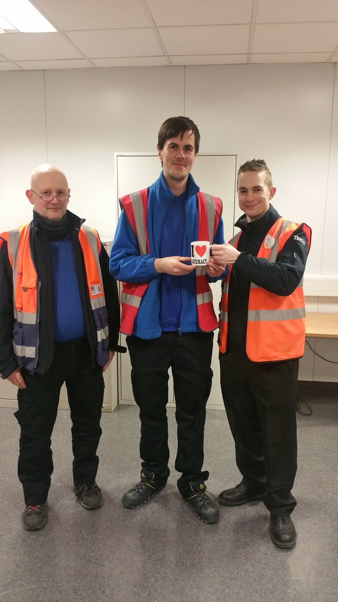 Celebrating Success with zero accuracy errors on nightshift last night well done to all the night team