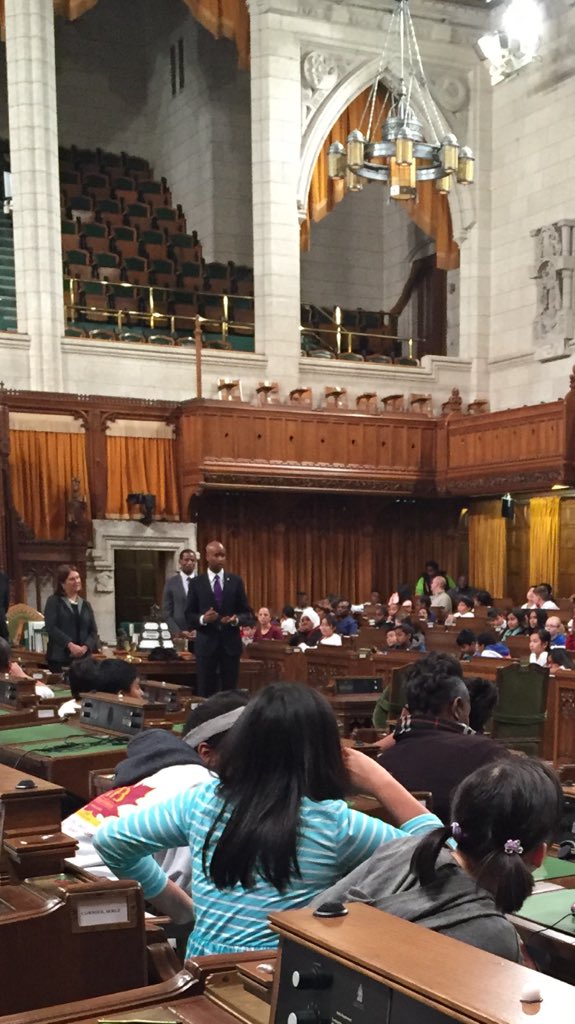 therealtpsdj's tweet photo. #HouseofCommons with Children's breakfast club. Future leaders of Canada. The power is in you to affect change. https://t.co/thVRpuuD6t
