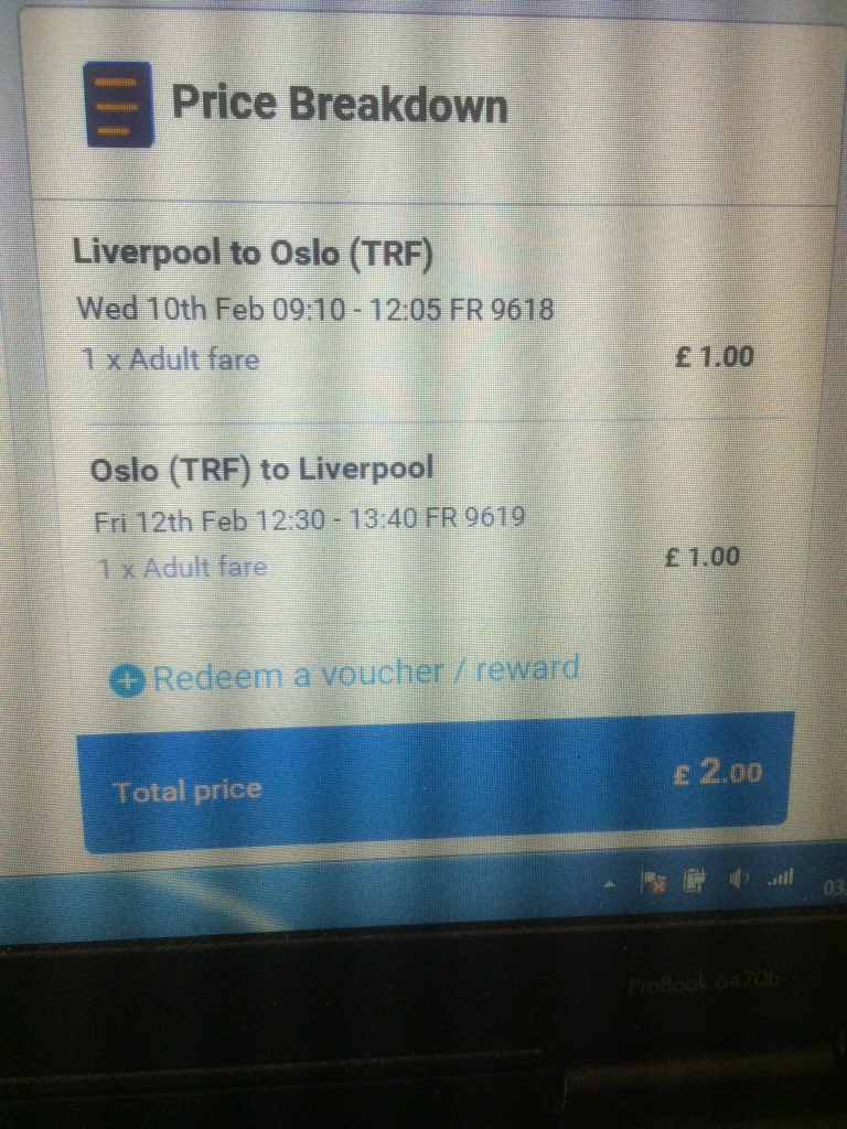 BillRyderJones's tweet photo. Hey @BRyderJones I bought this flight to Norway tomorrow returning on Friday but I can't go due to work commitments https://t.co/zxUxGNYxqD