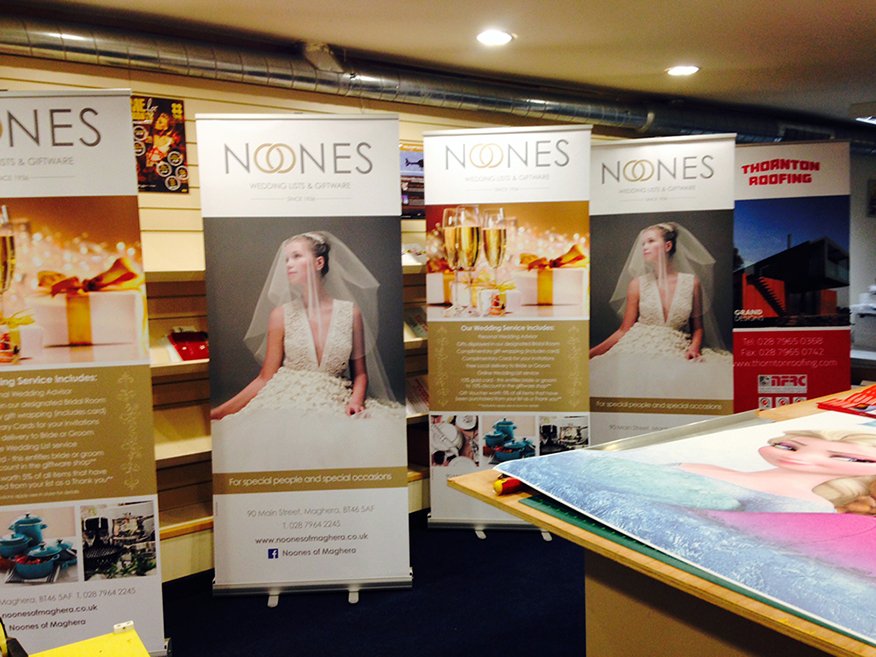 Make an impact with a Pop up Stand, high quality full colour graphics. Give us a call 02879632407 #MagherafeltHour