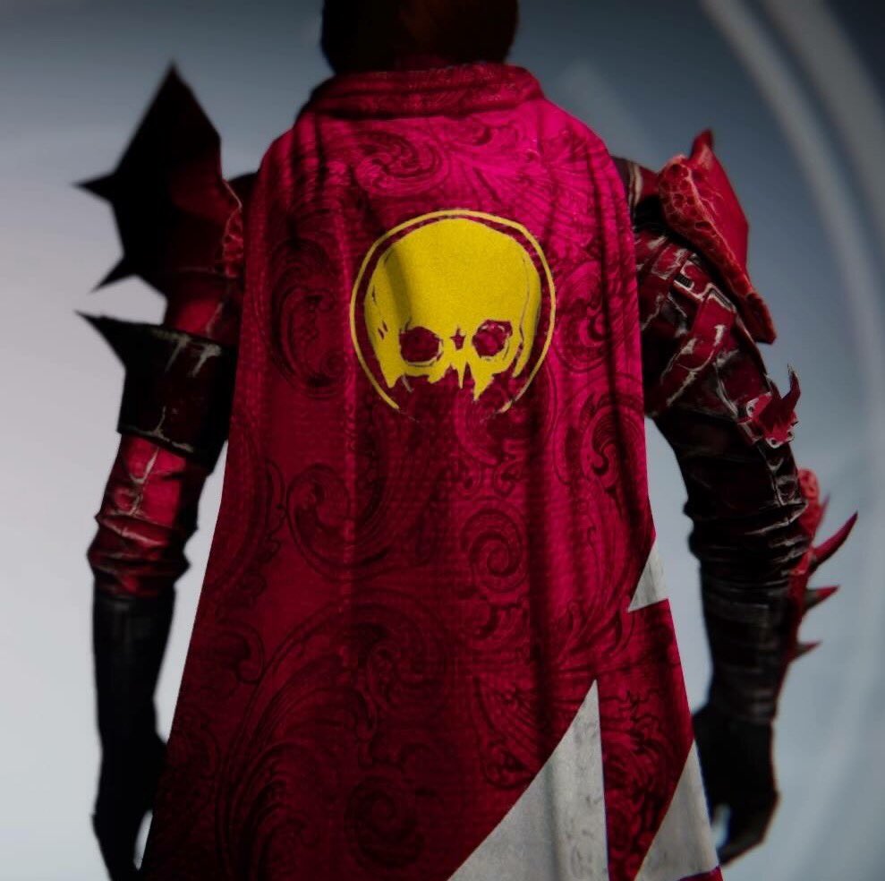Aiinante's tweet photo. 💖 If you wear an old cloak with the Valentines Shader equipped, it adds a pattern to it! ☺️💖 #Destiny https://t.co/tqr7DSBD0Q
