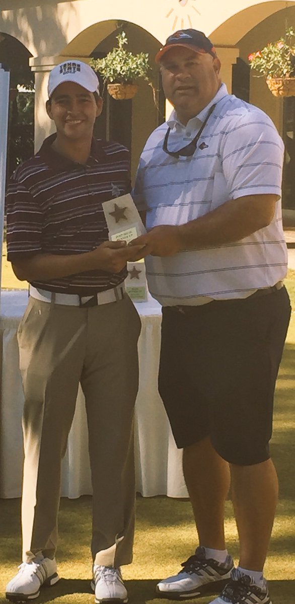 TxStateMGolf's tweet photo. David Faraudo @DafagoDavid runner up at UTSA Oak Hills Invitational!! #txst #hardworkpays https://t.co/mprFBKyDrO