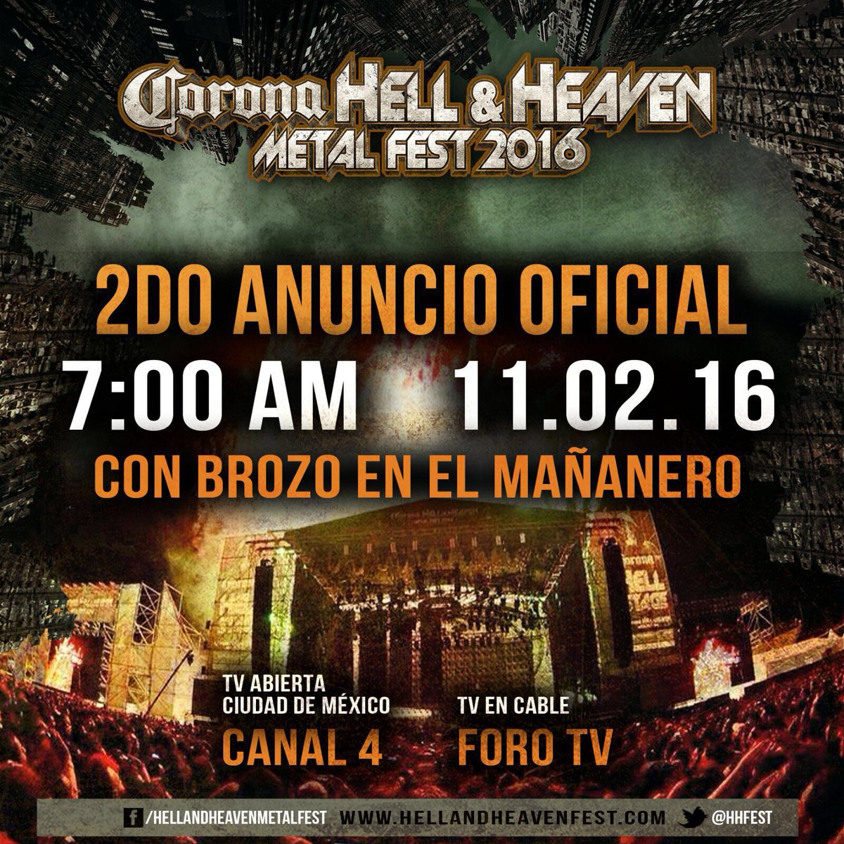 mpment's tweet image. Estén pendientes!!! Anuncio oficial @hhfest información de. Todas las bandas! @LiveTalentMx !!!