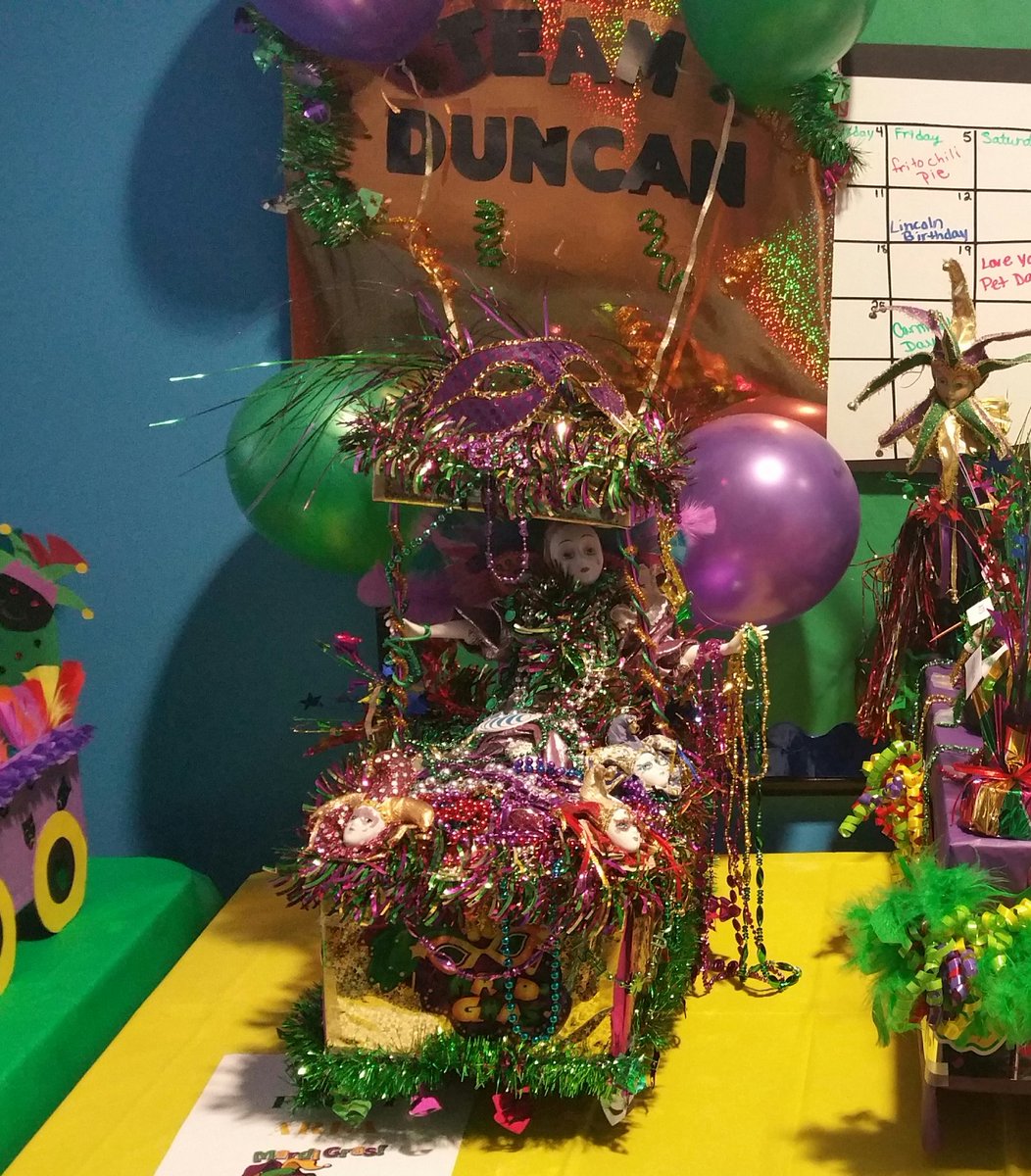 Team Duncan Marti Gras float!!! #funatwork