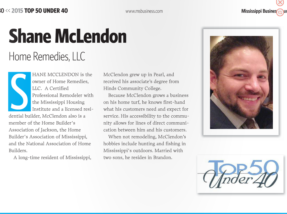 MyHBAJ's tweet photo. Proud of you Shane McLendon, CPB. @HomeRemediesMS #DoBusinessWithAMember #HBAJackson https://t.co/t4wjKviUIQ