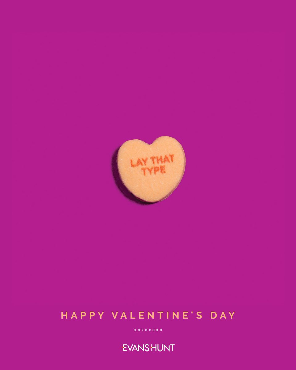 evanshuntgroup's tweet image. We know how to get designers hot and bothered this #ValentinesDay #Laythattype