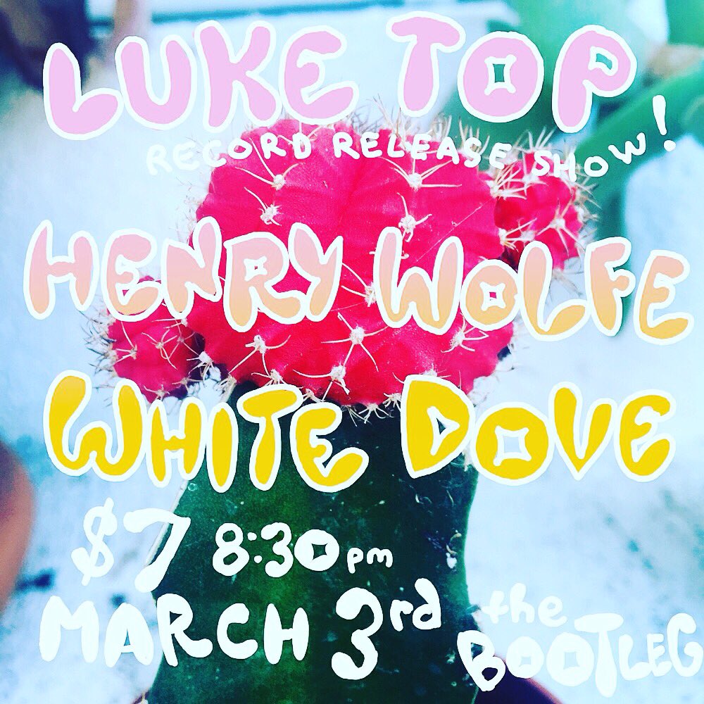 Greetings earthlings, next show is March 3rd with <a href="/luketopsays/">Luke Top</a> and <a href="/hank_wolfe/">Henry Wolfe</a> ! Gonna b rad!