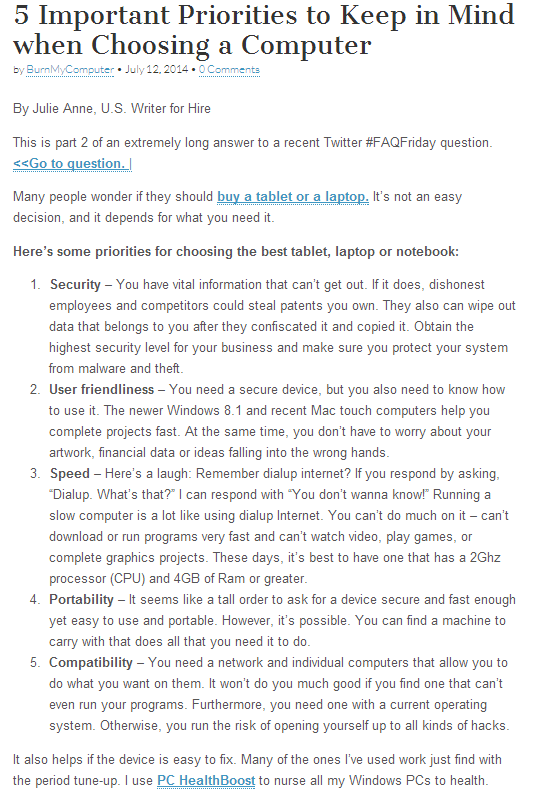 JulieUSWriter's tweet image. #computeradvice #writingsample