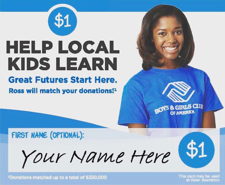 CBGCLA's tweet photo. Help @CBGCLA give kids #greatfutures by donating at the register when u visit your local Ross Store! #gottagotoross https://t.co/1gc8lBGOAq