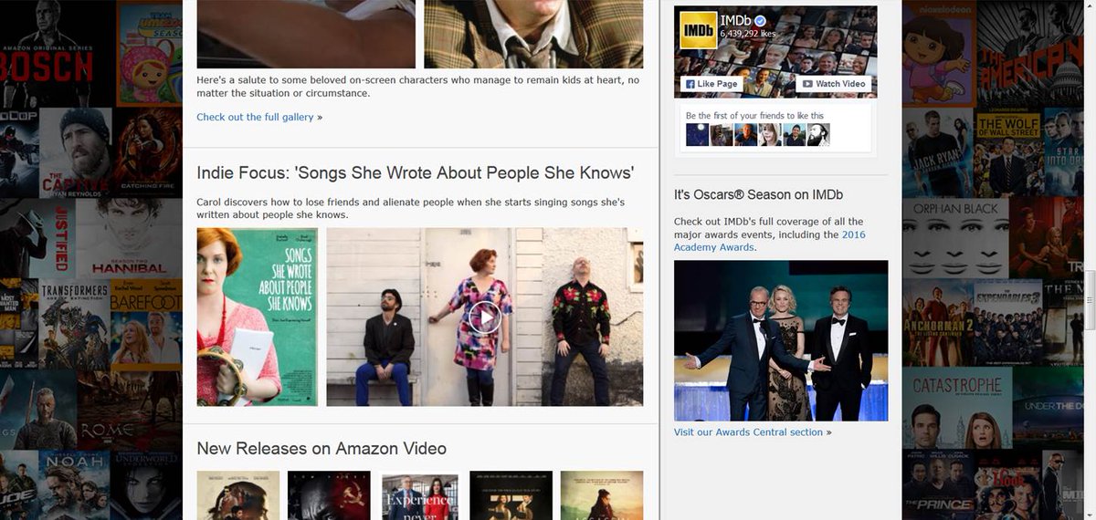 AmyBelling's tweet photo. @IMDb's main page: Indie Focus highlight with an exclusive clip for #SongsSheWrote https://t.co/XY2eIOHHqQ