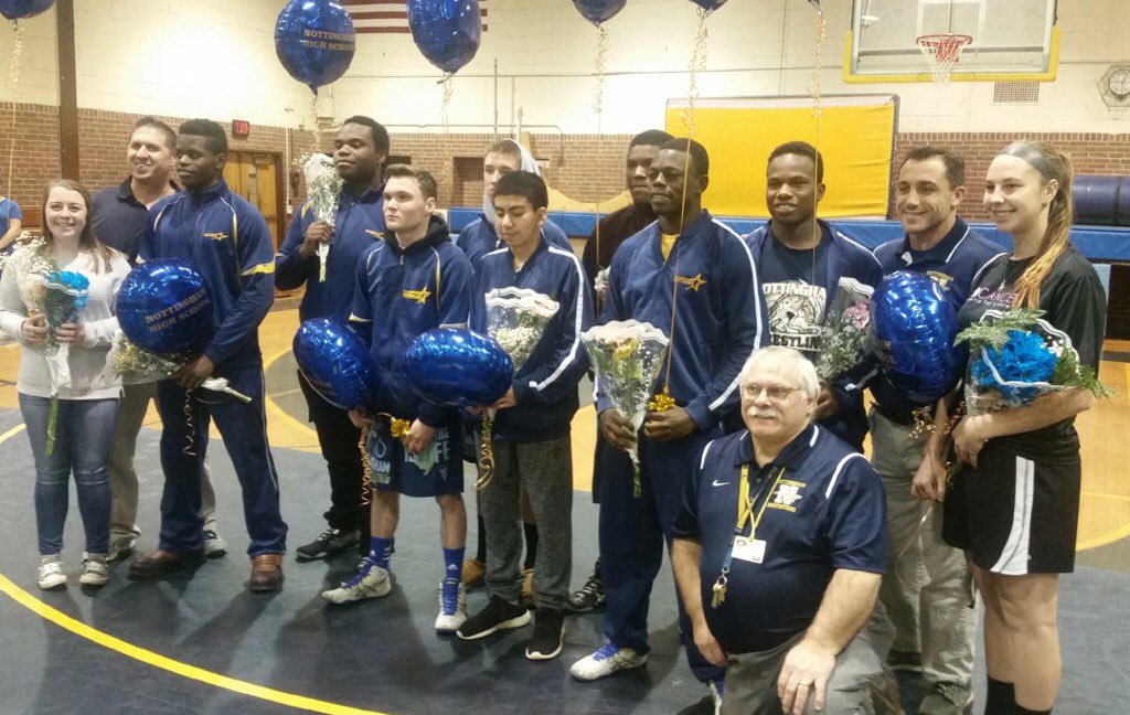 Senior Night at The Swamp. Thank you Seniors for your time, commitment, and dedication to N'ham Wrestling.#Swamprats