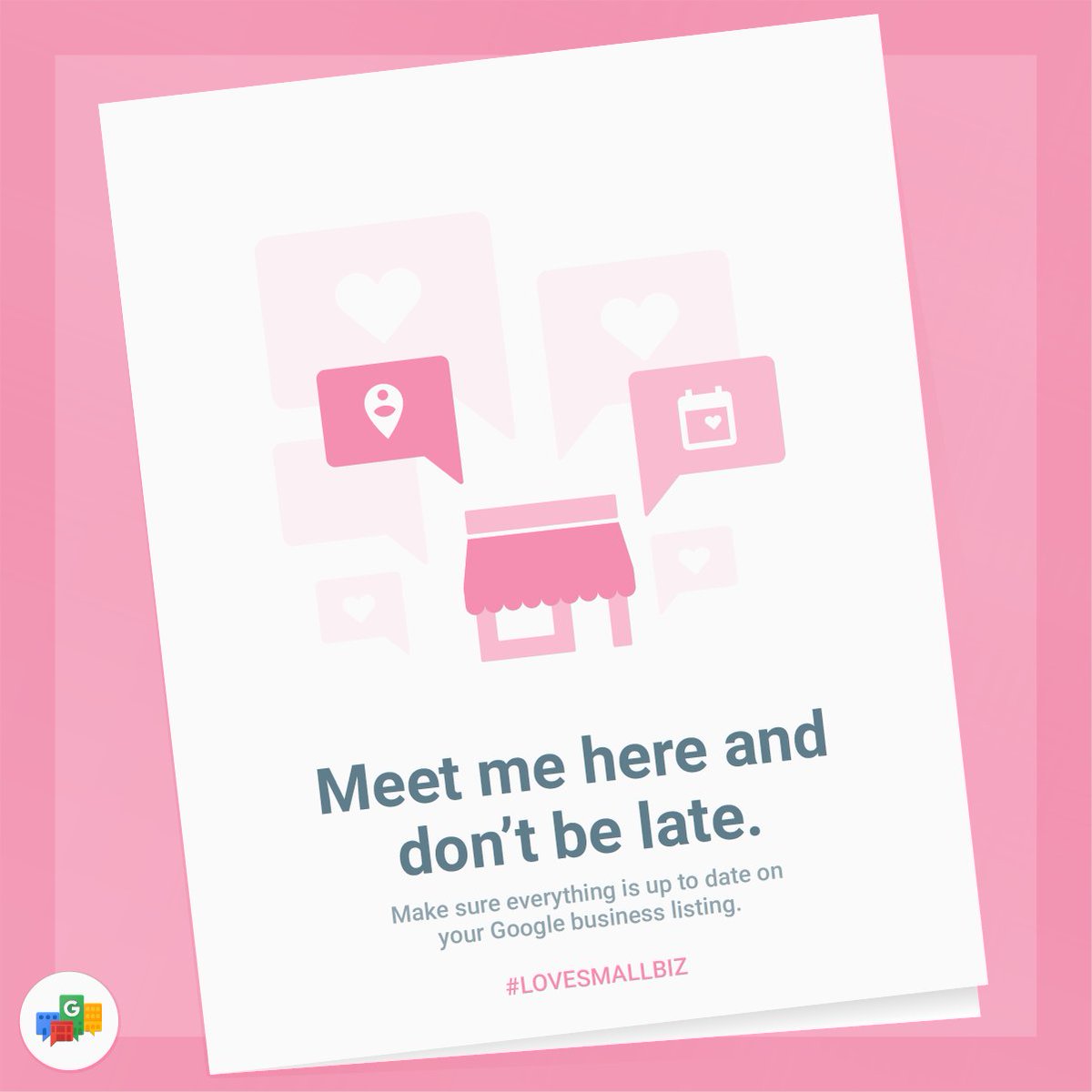 GoogleSmallBiz's tweet photo. Remember to check your hours, photos, &amp; location on Google My Business. https://t.co/GneNMmanik #LoveSmallBiz https://t.co/WCw6IA0niE