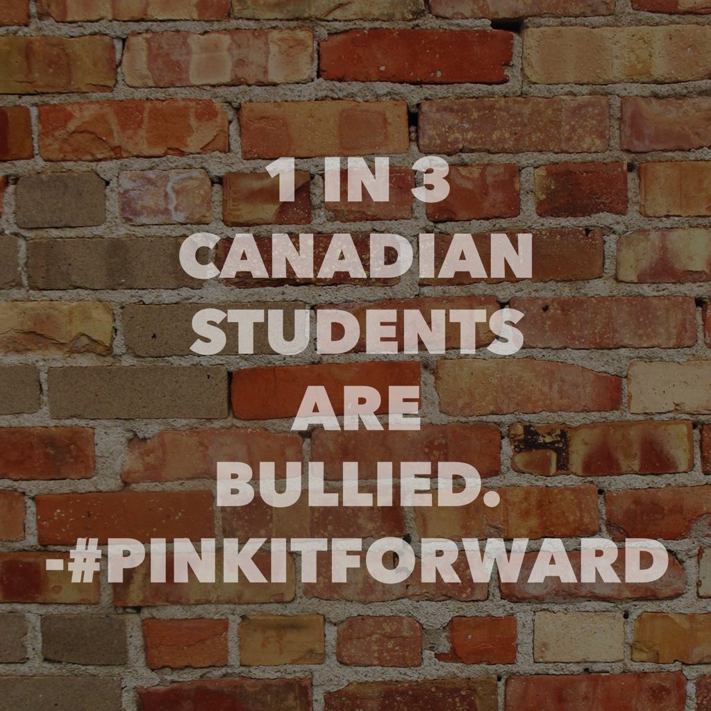 ThatHannahAlper's tweet photo. I'm wearing pink today because 1 in 3 students are bullied. Why are YOU wearing pink today?#PinkShirtDay https://t.co/4jZXIJyLW8