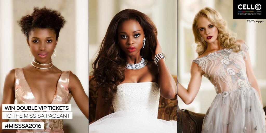 CellC's tweet photo. Tell us what characteristics you believe #MissSA2016 should have using #CellCMissSA &amp; you could win 2 VIP tickets. https://t.co/qAcY4Y5u3w