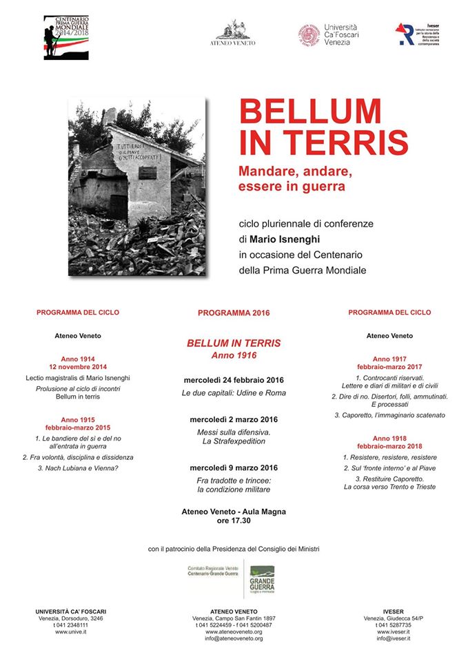 IveserVenezia's tweet photo. a breve #MarioIsnenghi #Belluminterris #GrandeGuerra @grandeguerra14 @AteneoVeneto #Venezia https://t.co/dSVPhO1h3S https://t.co/HaWEs56nmE