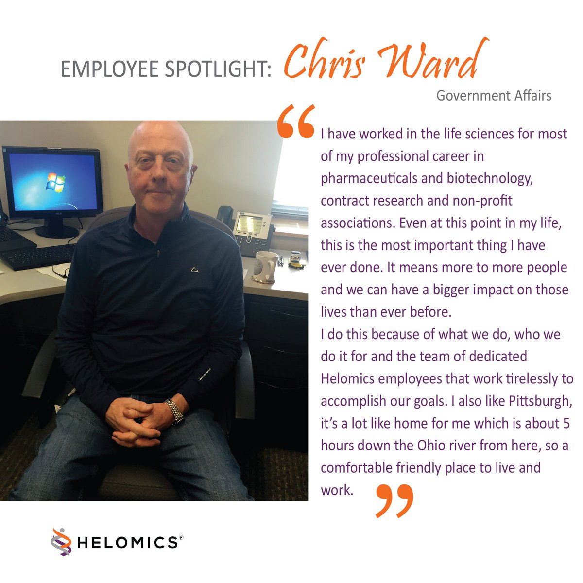 Helomics_'s tweet image. Employee Spotlight! #helomics #fightingcancer