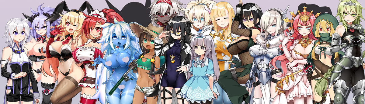 にかに 製作中のエロゲキャラ再まとめです これで立ち絵は全員分揃いましたﾔｯﾀｰ シルエットの２名は完成品でお楽しみください T Co Tao4jwplhi