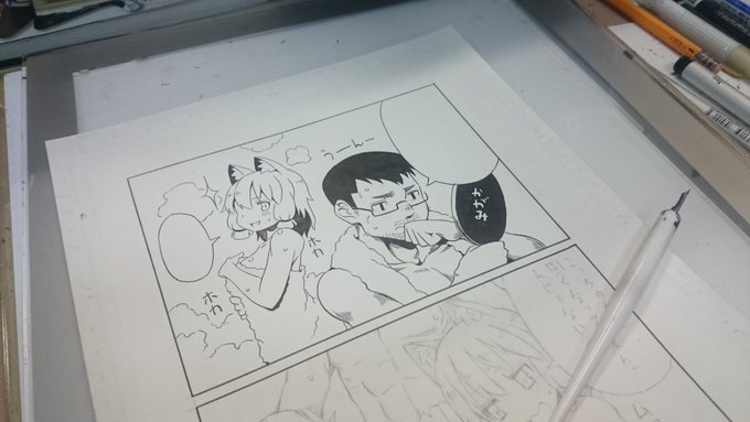 男性を描くと線が多くなってしまいます。筋肉質を表現したいだけなんですが…、難しいです。 