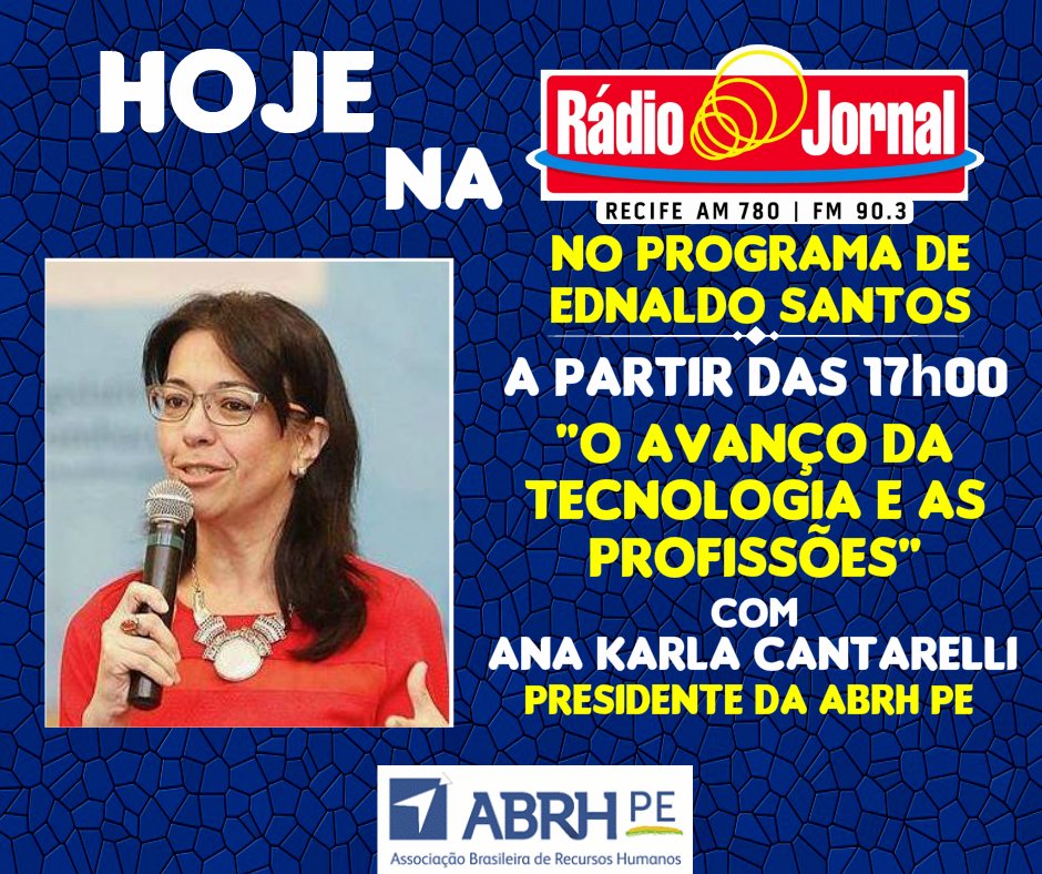 Sintonize no seu rádio ou escute pela internet bit.ly/ZZDADQ e acompanhe a entrevista #ABRHPEnaRádioJornal