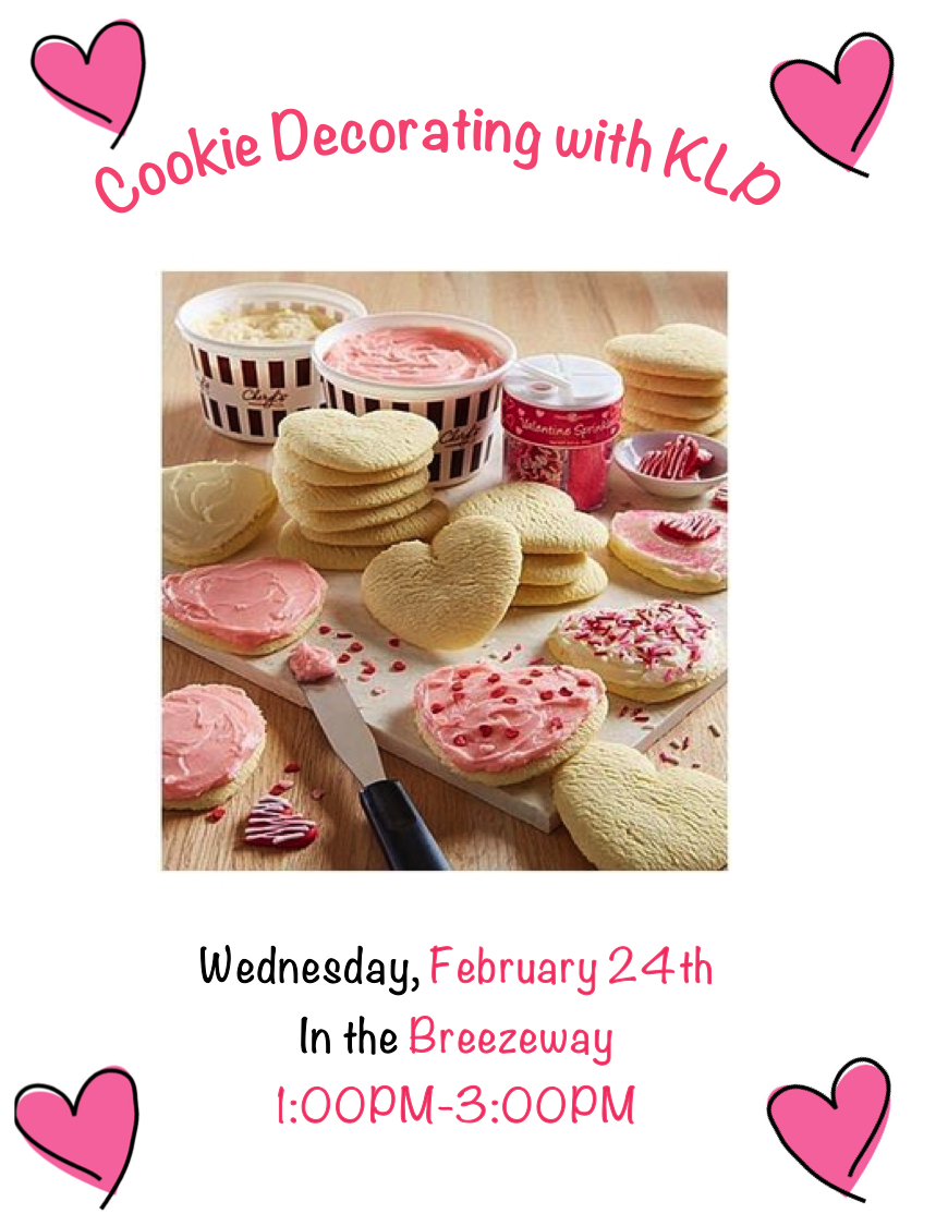 KLP_Delta's tweet photo. TODAY! Come get free cookies to celebrate a belated Valentines day :) https://t.co/hPXgivn02j