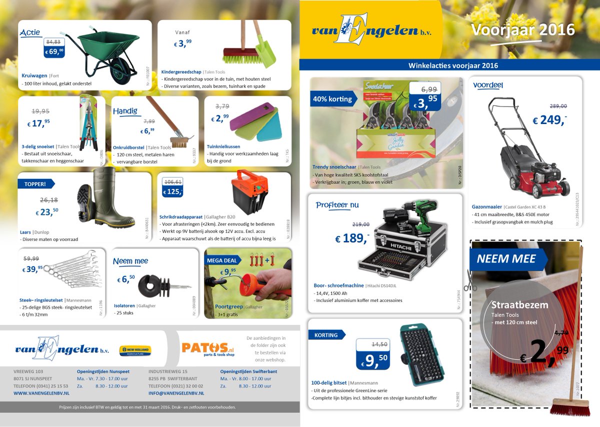 VanEngelen_BV's tweet photo. De nieuwe winkelactie folder is er weer! #voorjaarsvakantie #tuinieren Ook te bestellen via https://t.co/FQY74gPsSt https://t.co/dkNO8XPBdU