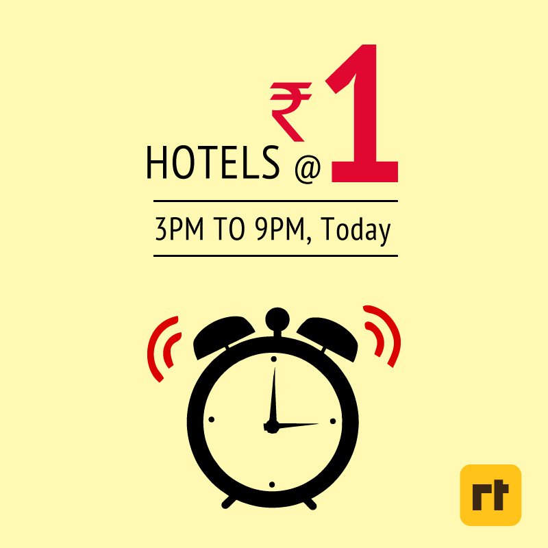 RoomsTonite's tweet photo. #Hotels @ #one #rupee #sale is on. Download the app &amp; book: https://t.co/mTWZjOvfzX https://t.co/zcJm5NjGRq