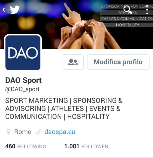Un'ottimo inizio di giornata!1000 followers con l'obiettivo che diventino sempre di più! #AtletiDAO #RoadToRio