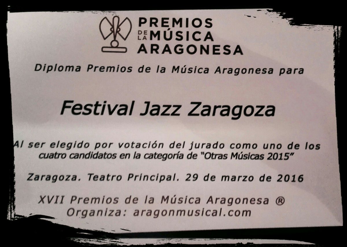 zgzjazz's tweet photo. Nominados por segundo año consecutivo a los Premios de la Música Aragonesa #PremiosMA #zgzjazz @cervezasambar #jazz https://t.co/NP9lGKWbSo