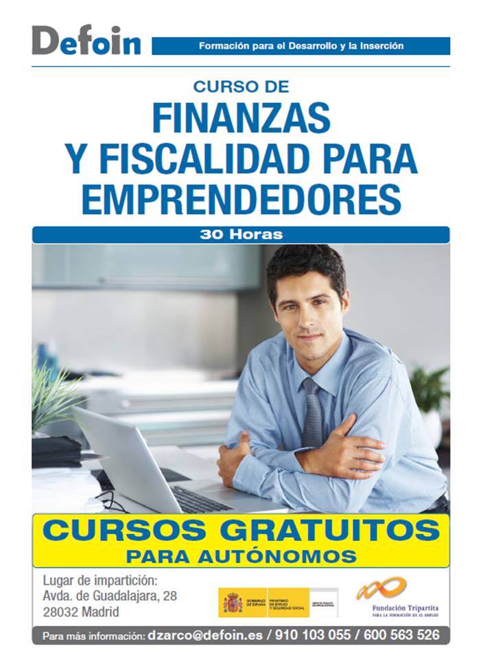 DefoinEspana's tweet photo. Cursos GRATIS #Autonomos Madrid info@defoin.es #PlazasLimitadas #Marzo2016 https://t.co/R7TkNqnu69