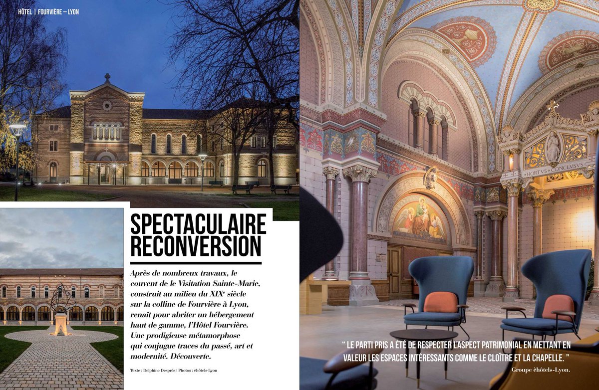EXTEND_AM's tweet photo. Hôtel Fourvière  : Une prodigieuse métamorphose dans le magazine Artravel N°67 #FierDeNosParticipations https://t.co/HfWLcKQ08f