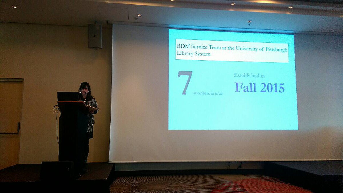 @nora_mattern Nora Mattern is presenting "learning by teaching about RDM" @ #IDCC16 #idcc <a href="/DSSatPitt/">DSS at Pitt</a> @abrennr