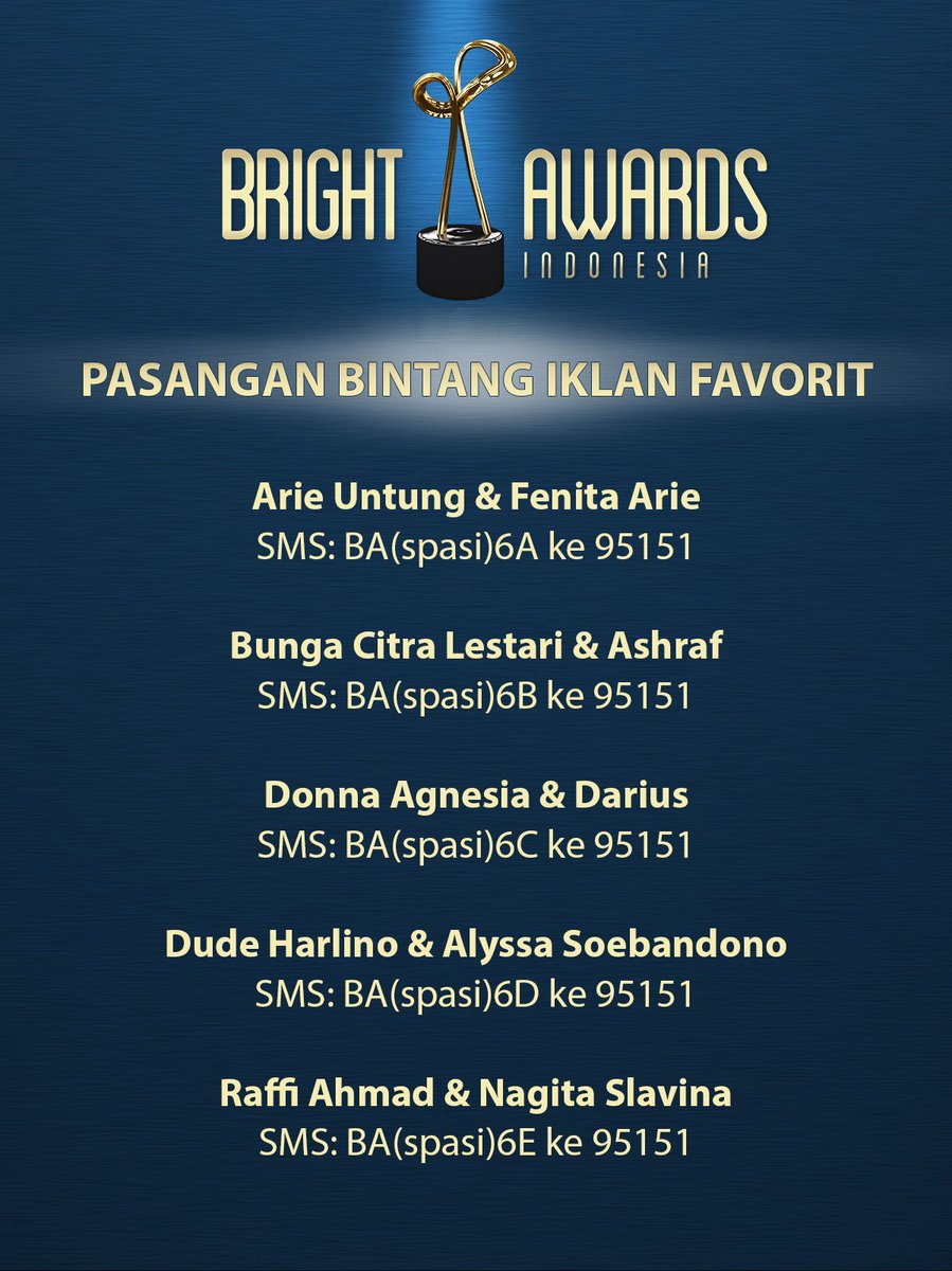 OfficialRCTI's tweet photo. Siapa sih Pasangan Favorit kamu? jangan kelamaan mikir, dukung langung aja yuk biar menang di #MNCBrightAwards https://t.co/u8S2xFqTJx