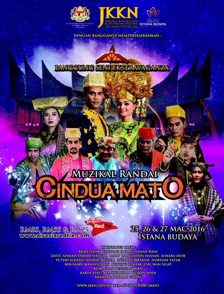 ezeealias's tweet photo. Muzikal Randai Cindua Mato di Istana Budaya pd 25 hingga 27 Mac ini! Layari https://t.co/exlh61tux0 👇 https://t.co/HmJtPAMH8K
