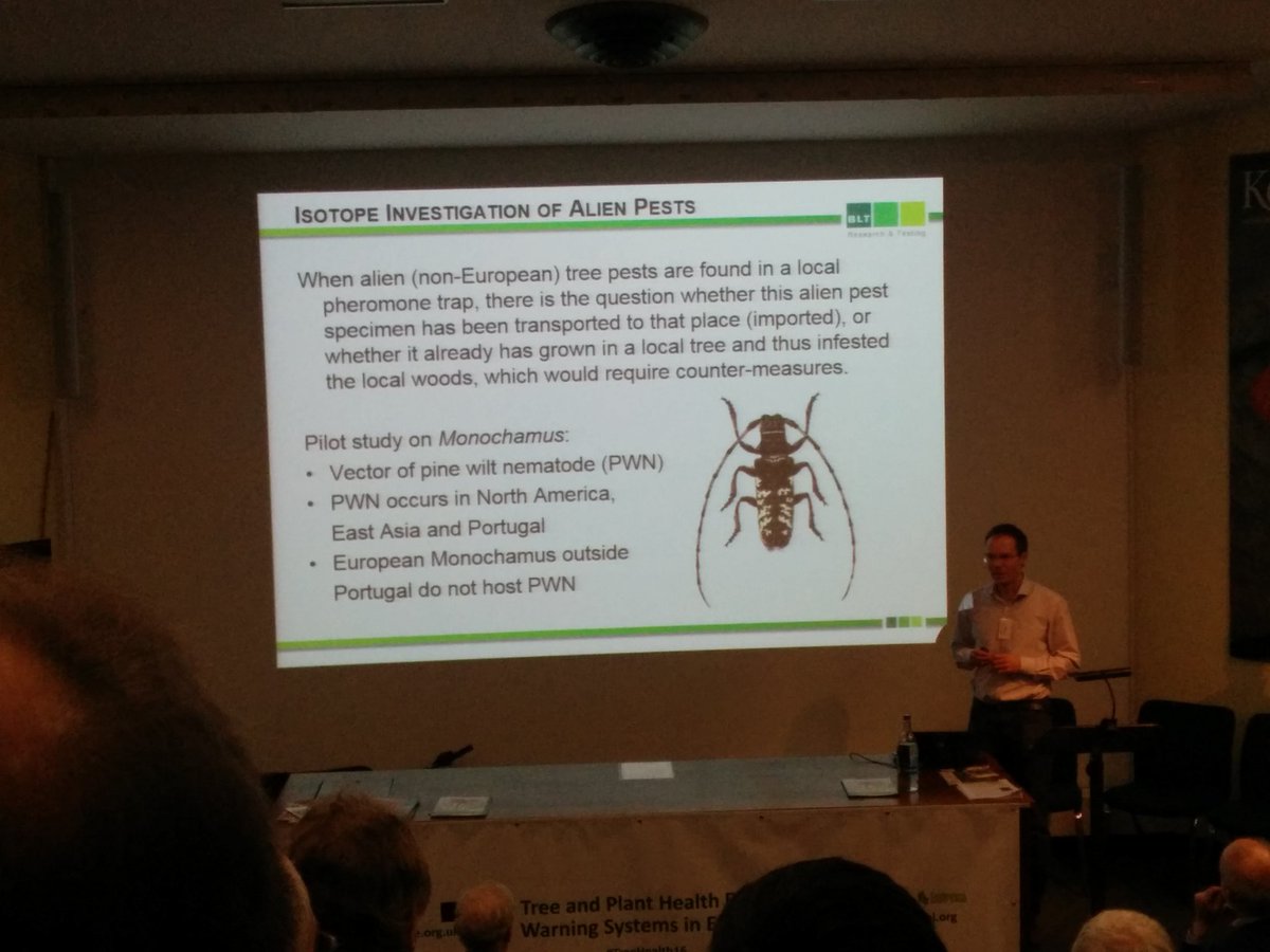Abbie2020's tweet photo. Isotope analysis of aliens can find out if a pest was transported to a place or if it grew up there #treehealth16 https://t.co/kwcLuBDojF
