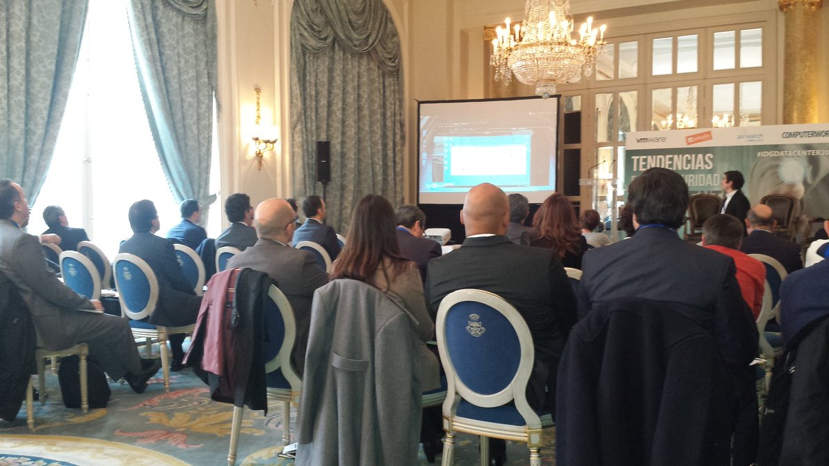 EuroLatam's tweet photo. New ALCE, ciberseguridad #IDGDATACENTER2016 @idgconnect @vmware  @AirWatchCareers @PaloAltoNtwks @HotelRitzMadrid https://t.co/xDFDRv8ET0