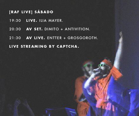 FLAMANTES_LIBRO's tweet photo. ¡Hoy en #RAFLive! Line up increíble + streaming @captchafamily
@vjentter https://t.co/3tmwyfI1sy