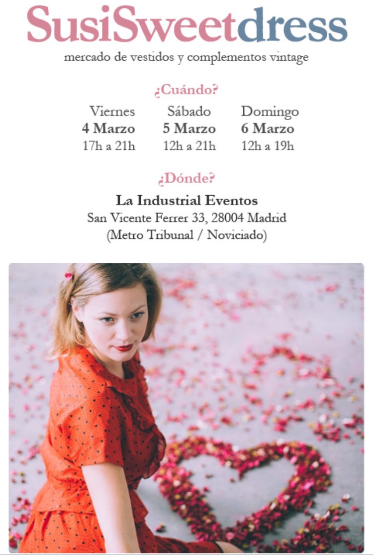 ChorraditaPopUp's tweet image. #MadridEfimeroMarzo #V4m #S5m #D6m @susisweetdress Mercado Vestidos &amp;amp; Complementos Vintage bebopstudio.es/susisweetdress…