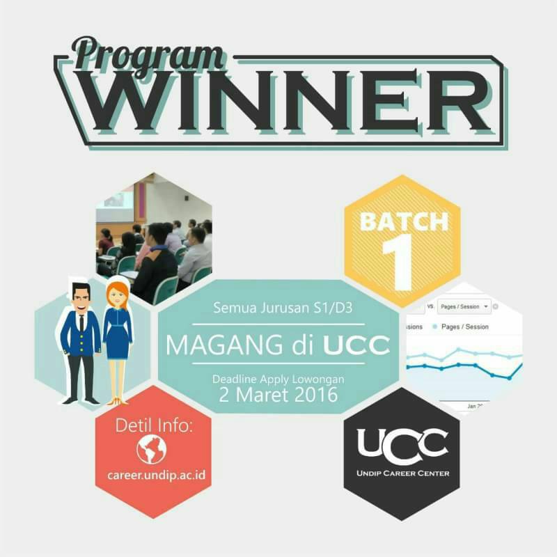 #ProgramWINNER #WINNER #Internship #UndipCareerCenter #UCC

[source: Undip Career Center]
instagram.com/p/BCKxEQqsc-_/